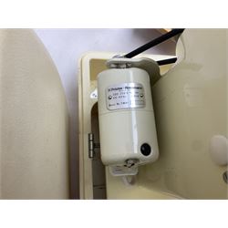 Vintage Brother electric sewing machine in case together with a Frister and Rossmann model 45 sewing machine in case