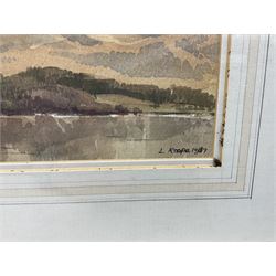 Len Roope (British 1917-2005): 'Skiddaw', watercolour signed titled and dated 1987, 24cm x 34cm 