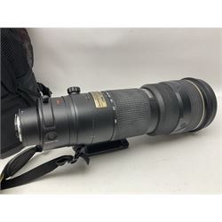Nikon ED 'AF-S Nikkor 200-400mm 1:4G' lens, serial no 300970, with case