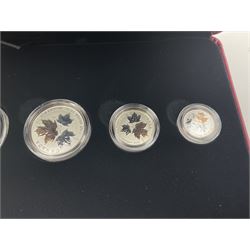 Royal Canadian Mint 2016 'Longest Reigning Sovereign' fine silver five coin fractional set, cased with certificate