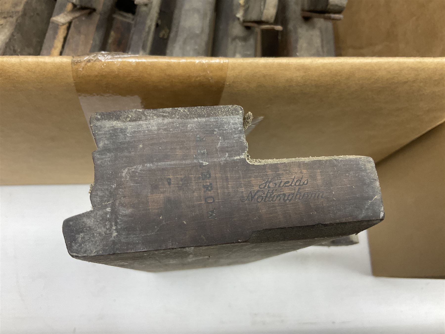 Large quantity of 19th century and later woodworking planes, to include rebate, block and moulding examples, including examples by King & Peach (Hull), E. Preston & Sons etc