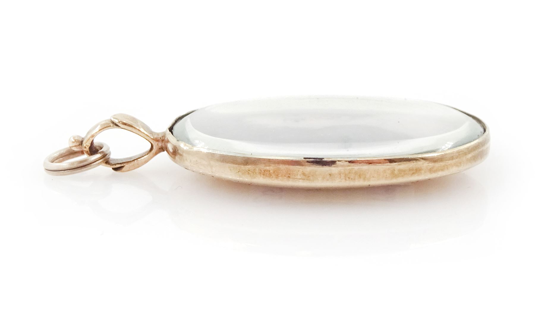 English School (17th century): Portrait miniature of a woman in a lace trimmed and pearl necklace, oil on copper, within an oval metal frame