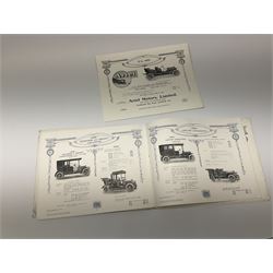 Motoring History - Ariel Silent Motors catalogue 1909 with additional unbound folded page