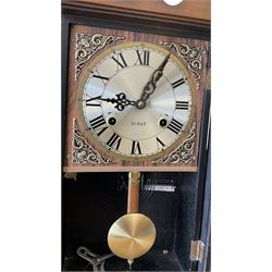 20th century- 31-day spring driven mantle/wall clock striking the hours on a gong.