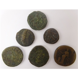  Six early coins including Roman Augustus & Agrippa with crocodile reverse etc  