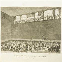 'Tableaux de la Revolution Francoise ' with forty engraved plates out of forty eight, published M Briffault de la Charprais and Madame L'Esclapart, folio, boards and calf spine