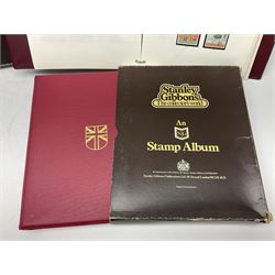 Great British stamps including Queen Elizabeth II mostly commemorative mint decimal issues with 1st class, miniature sheets etc, pre-decimal issues and other QEII stamps with mint and used, housed in four ring binder folders and loose