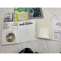 Rally five-string banjo with mahogany solid back L101cm in soft carrying case; and Brunswick Model BF200 acoustic guitar L103cm; with small quantity of instructional DVDs and booklets