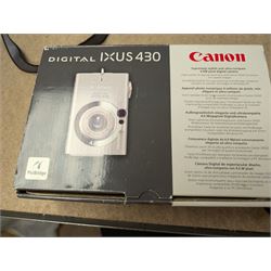 Canon Ixus 430 digital camera, boxed, together with a Canon digital video recorder, in case with accessories