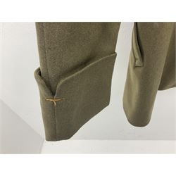 WW2 French Artillery Officer's greatcoat; bears label 'P. Vauclair 40 Boul. du Montparnasse Paris (inscribed to) Mr. Babin Le 17/4/40 No.674'