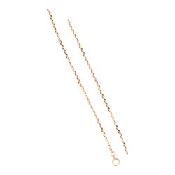 19th/early 20th century 9ct rose gold chain, stamped