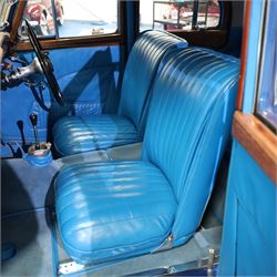1939 MG SA Saloon

Registration: GRB 988
Chassis number: SA2983
Engine number: QPHG3242 (original engine)
Engine: 2,322cc six-cylinder petrol
Transmission: Manual
Odometer reading: 71,873 miles
Seating: Five
Colour: Two-tone blue
Former keepers: 6/7 recorded
V5C: Present
Keys: One

A 1939 MG SA Saloon, finished in an attractive two-tone blue colour scheme and retaining its original UK registration, GRB 988.

Introduced in 1936, the MG SA was the marque's prestigious sporting saloon, combining elegant coachwork with refined six-cylinder performance and luxurious accommodation. This example retains its original 2,322cc engine, numbered QPHG3242, and displays 71,873 miles on the odometer, although this mileage has not been independently verified.

The car is understood to have undergone an extensive rebuild and restoration between 2010 and 2015 and is today presented in showroom condition throughout. The coachwork has an excellent finish, complemented by outstanding chrome brightwork, wire wheels, a rear-mounted spare wheel, folding rear luggage rack and a desirable folding canvas sunroof. The engine bay is immaculately detailed, while the underside, chassis and suspension all reflect the high standard of restoration undertaken. A stainless-steel exhaust system has also been fitted.

The luxurious cabin features beautifully finished inlaid wood veneer, leather seating and period instrumentation, all presenting to an exceptionally high standard.

A particularly appealing aspect of this MG SA is its documented participation in the 1952 Daily Express National Motor Rally. Accompanying the vehicle are the original official rally programme together with period photographs showing the car competing in the event displaying entrant number 36. The programme lists entrant No. 36 in Class D.2 as an MG 2322cc, providing excellent documented provenance linking this car to one of Britain's best-known post-war motoring events, held between 12th and 15th November 1952.

Combining documented provenance with exceptional cosmetic presentation, this MG SA represents a rare opportunity to acquire one of MG's flagship pre-war sporting saloons.

At the time of cataloguing the vehicle started and ran well.

Features

• Original 2,322cc six-cylinder engine
• Manual transmission
• Original UK registration
• Two-tone blue coachwork
• Folding canvas sunroof
• Leather interior
• Inlaid wood veneer dashboard and trim
• Wire wheels
• Rear-mounted spare wheel
• Folding rear luggage rack
• Twin carburettors
• Stainless-steel exhaust system
• Extensive rebuild and restoration completed between 2010 and 2015

History and Documentation

• Approximately six to seven former keepers recorded
• Original engine (No. QPHG3242)
• Chassis No. SA2983
• Original UK registration
• Extensive rebuild and restoration completed between 2010 and 2015
• Original 1952 Daily Express National Motor Rally programme
• Period photographs showing the vehicle competing as Entrant No. 36
• V5C registration document not present
• One key

Condition

Presented in exceptional showroom condition, this MG SA has clearly benefited from a high-quality restoration completed to an impressive standard. The paintwork, chrome, interior, engine compartment and underside are all exceptionally well presented, reflecting the considerable work undertaken.

The vehicle started and ran well at the time of cataloguing. It has not been subjected to a full mechanical inspection by the auctioneers, and prospective purchasers should satisfy themselves as to the vehicle's condition, originality, mileage, specification and roadworthiness prior to bidding.

This vehicle forms part of the Estate of the late John Sills and is offered for sale by the Executors, providing a genuine reason for sale.