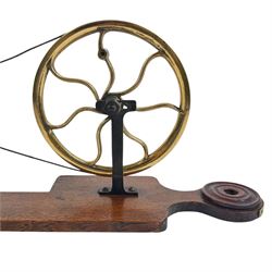 19th century wall mounted winding bellows, L88cm