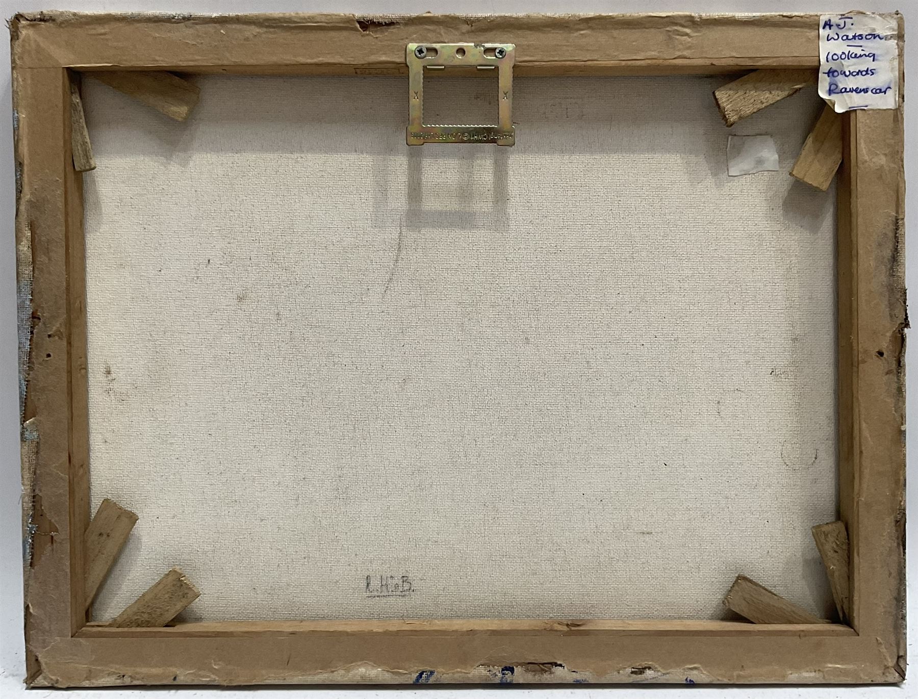 Adam Francis Watson (Sheffield 1859-1932): 'Looking Towards Ravenscar', oil on canvas unsigned, titled and attributed verso 31cm x 41cm  
Notes: Watson was an important Sheffield-based architect, one half of the architectural firm Holmes and Watson alongside Edward Holmes (1859-1921). Together, they were responsible for many fine public and private buildings in the north of England. Watson was also an accomplished painter, although left the majority of his works unsigned.