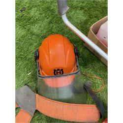 Husqvarna 240 R petrol strimmer with harness and helmet  - THIS LOT IS TO BE COLLECTED BY APPOINTMENT FROM DUGGLEBY STORAGE, GREAT HILL, EASTFIELD, SCARBOROUGH, YO11 3TX