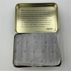 Zippo 60th anniversary lighter, dated 1932-1992, in commemorative tin