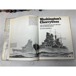 Seventeen books of maritime and naval interest including warship design and development, German Navy WW2, battleships, aircraft carriers etc