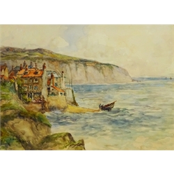 James Ulric Walmsley (British 1860-1954): Robin Hoods Bay, watercolour signed 28cm x 38cm  

