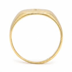 Early 20th century 18ct gold signet ring, possibly engraved with The Star of David and the Lorraine Cross, makers mark CG&S (probably Charles Green & Son)