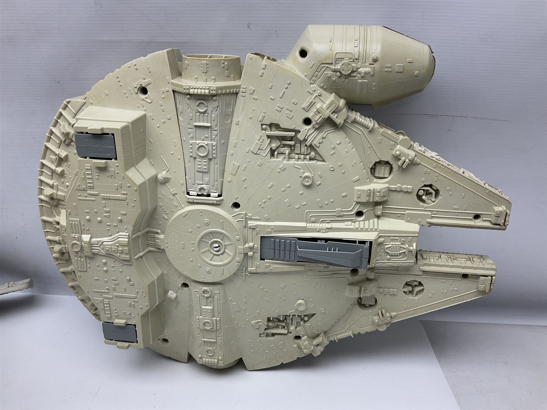 Star Wars - three space vehicles comprising B-Wing fighter and large Millenium Falcon space ship; both with instructions; and Boba Fett Slave 1; all unboxed (3)