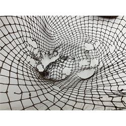 Fishing tackle and accessories housed in two wicker creels, including a landing net, fly tin, small brass reel, other reels to include two Intrepid Boy'o examples, crab lines etc 