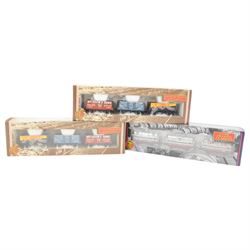 Six Bachmann 00 gauge Coal Traders Classics and Tank Traffic Classics triple wagon packs, comprising five 33033 Coal Traders Classics Yorkshire and one 37665 Tank Traffic Classics 14 Ton Tank Wagons in BP silver, all boxed