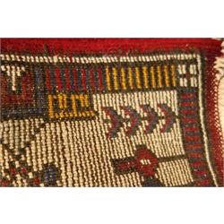  Persian red ground runner rug, 74cm x 295cm  