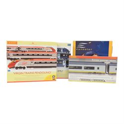 Four Hornby 00 gauge Train/Coach packs, comprising R2821 'Hitachi Class 395 EMU' train pac...