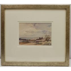Peter Gilman (British 1928-1984): 'Towards Whitby', watercolour signed, titled and dated 1981 on exhibition label verso 12cm x 17cm 
Notes: illustrated in 'Peter Gilman: Painting East Anglia and Beyond' p.85