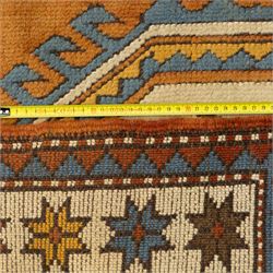 Four Persian rugs, Turkish Anatolian rug, 194x131cm, Turkish Anatolian prayer rug  136x78cm, Persian Gabbeh prayer rug 88x67cm, Caucasian Kazak rug 152x100cm (4)