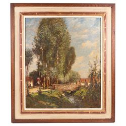 Frederick William Jackson (Staithes Group 1859-1918): 'Montreuil-sur-Mer', oil on canvas signed, titled verso 60cm x 50cm 
Provenance: exh. Phillips & Sons, October 1982