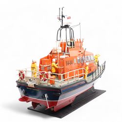 Model of the Whitby Severn Class lifeboat 'George and Mary Webb' on stand L90cm