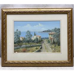 Jean Pierre-Vignat (French 20th century): Coastal Landscapes, pair oils on canvas laid on to board signed 23cm x 34cm (2)