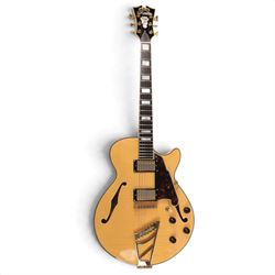 D'Angelico Excel SS electric guitar, with semi-hollow body in amber finish, serial no. US1...