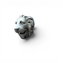 J M Blashfield - pair of 19th century buff terracotta garden urn plinths, square form with stepped base, decorated with relief lion masks