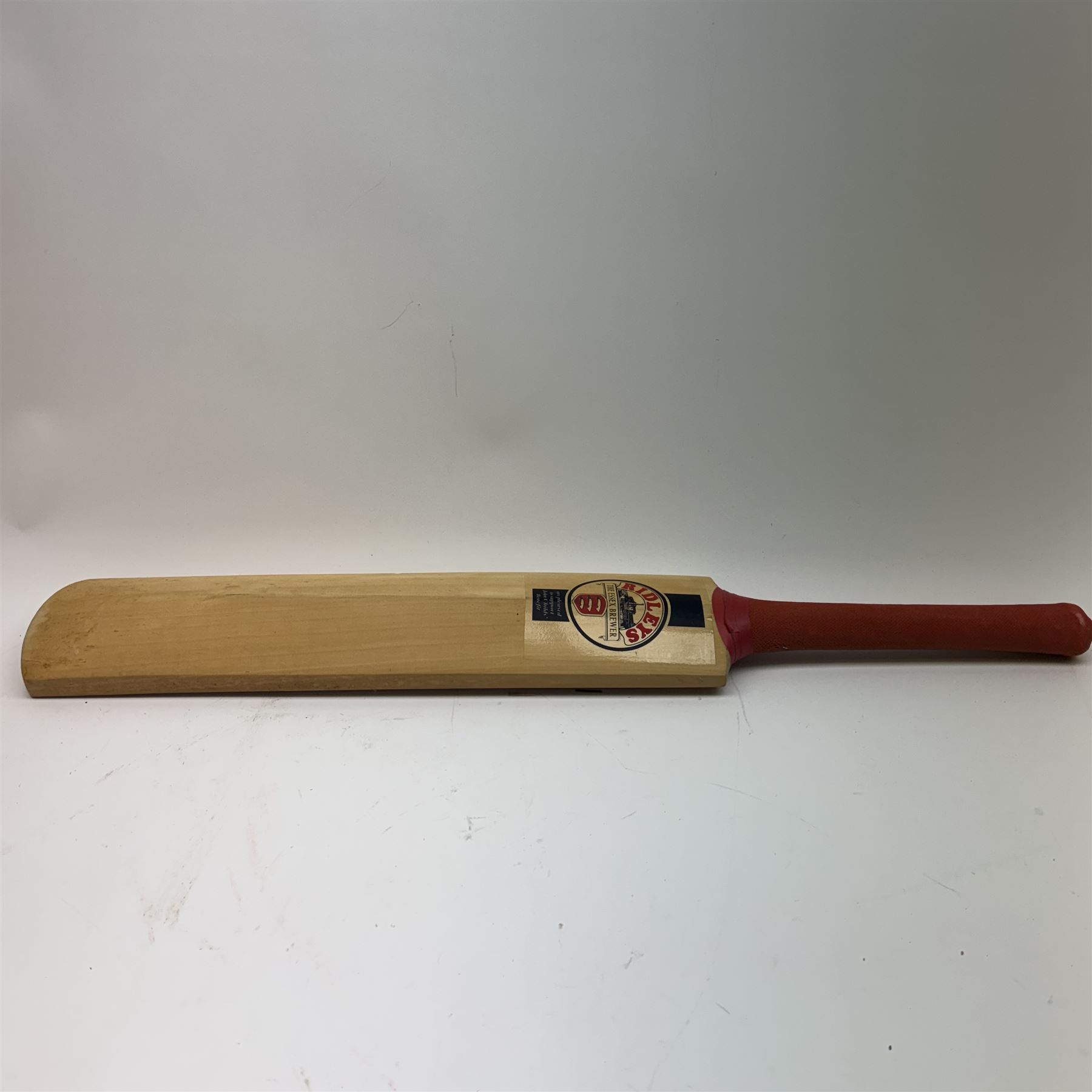 Cricket memorabilia: signed cricket bat from John Childs Benefit year 1994, and two framed England cricket shirts both with signatures, largest frame H95cm