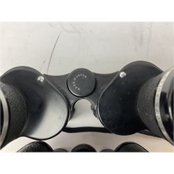 Nine cased pairs of binoculars, to include Tohyoh 22x70, Greenkat 7x- 12x50, Chinon, Fisher-Dietz 7x50, etc