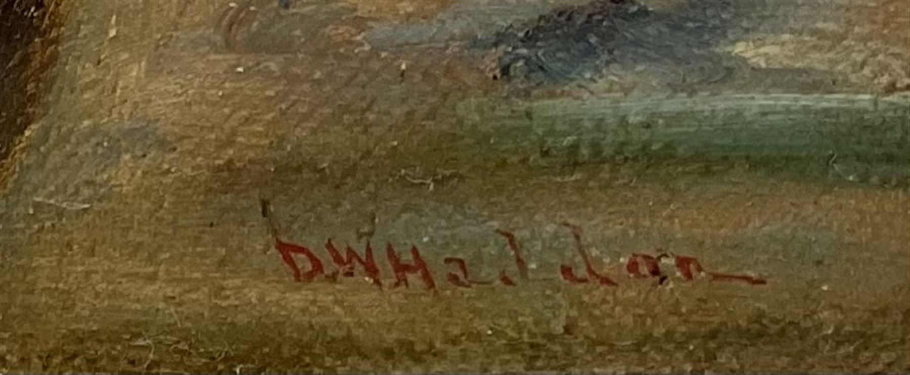 David W Haddon (British fl.1884-1914): The Old Fisherman, oil on canvas signed 34cm x 24cm