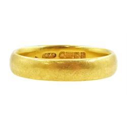 22ct gold wedding band, Birmingham 1937