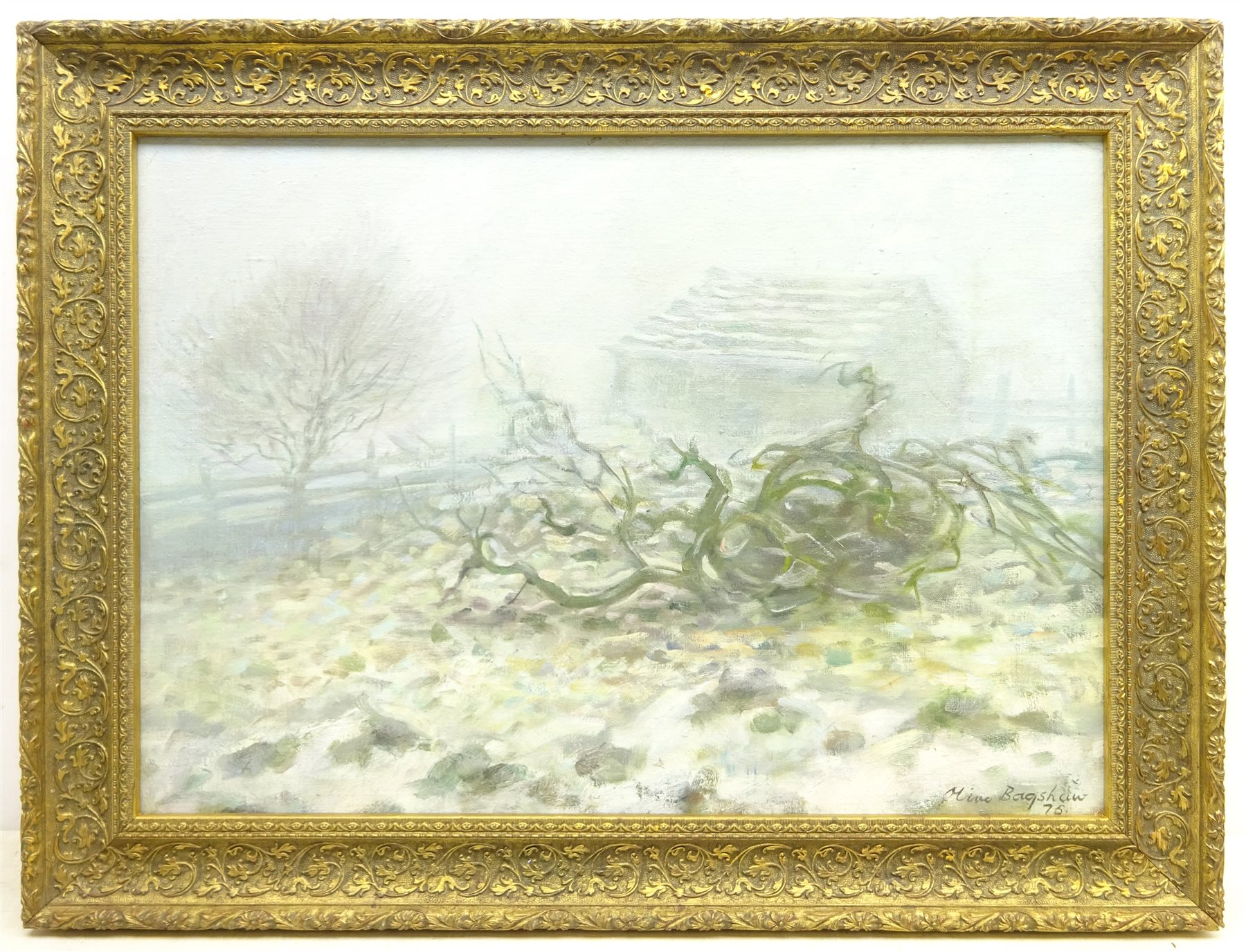 Olive Bagshaw (Northern British fl.19651978) Misty Winter Landscape