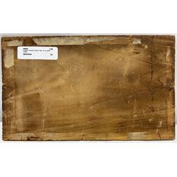 Eugène Alexis Girardet (French 1853-1907): Desert Town, oil on panel signed, indistinctly titled and dated 1877 verso 14cm x 23.5cm