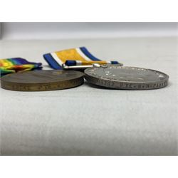 Two WW1 Lincolnshire Regiment pairs of medals, each comprising British War Medal and Victory Medal awarded to 33742 Pte. W.H. Parkes and 18501 Pte. J. Downing; all with ribbons (4)