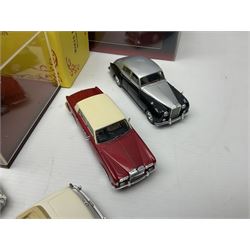 Twelve 1:43 scale die-cast models including TrueScale boxed 1965 Rolls Royce Phantom V Mulliner Park Ward 'J. Lennon'; and other Rolls Royces/Bentleys etc; all unboxed but with eleven uncollated TrueScale boxes