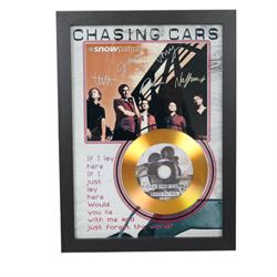 Snow Patrol memorabilia, including 'The Forest is the Path' book, art card and CD cover the book signed by  Gary Lightbody and the others signed by Gary Lightbody, Johnny McDaid and Nathan Connolly, together with Fallen Empires tour programme, tour advert, two tote bags, enamel pins, cassette and framed Chasing Cars gold coloured CD with printed signatures