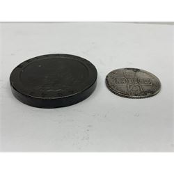 George II 1758 shilling and George III 1797 cartwheel twopence coin
