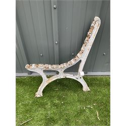 Pair of cast iron white painted bench ends - THIS LOT IS TO BE COLLECTED BY APPOINTMENT FROM DUGGLEBY STORAGE, GREAT HILL, EASTFIELD, SCARBOROUGH, YO11 3TX