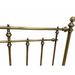 Victorian style brushed metal 4’ 6” double bedstead 