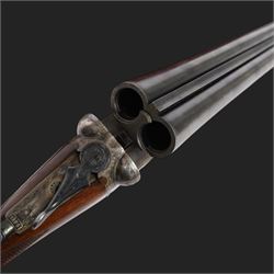 William Evans 12 bore double trigger boxlock ejector, side by side double barrel shotgun with 66cm (26