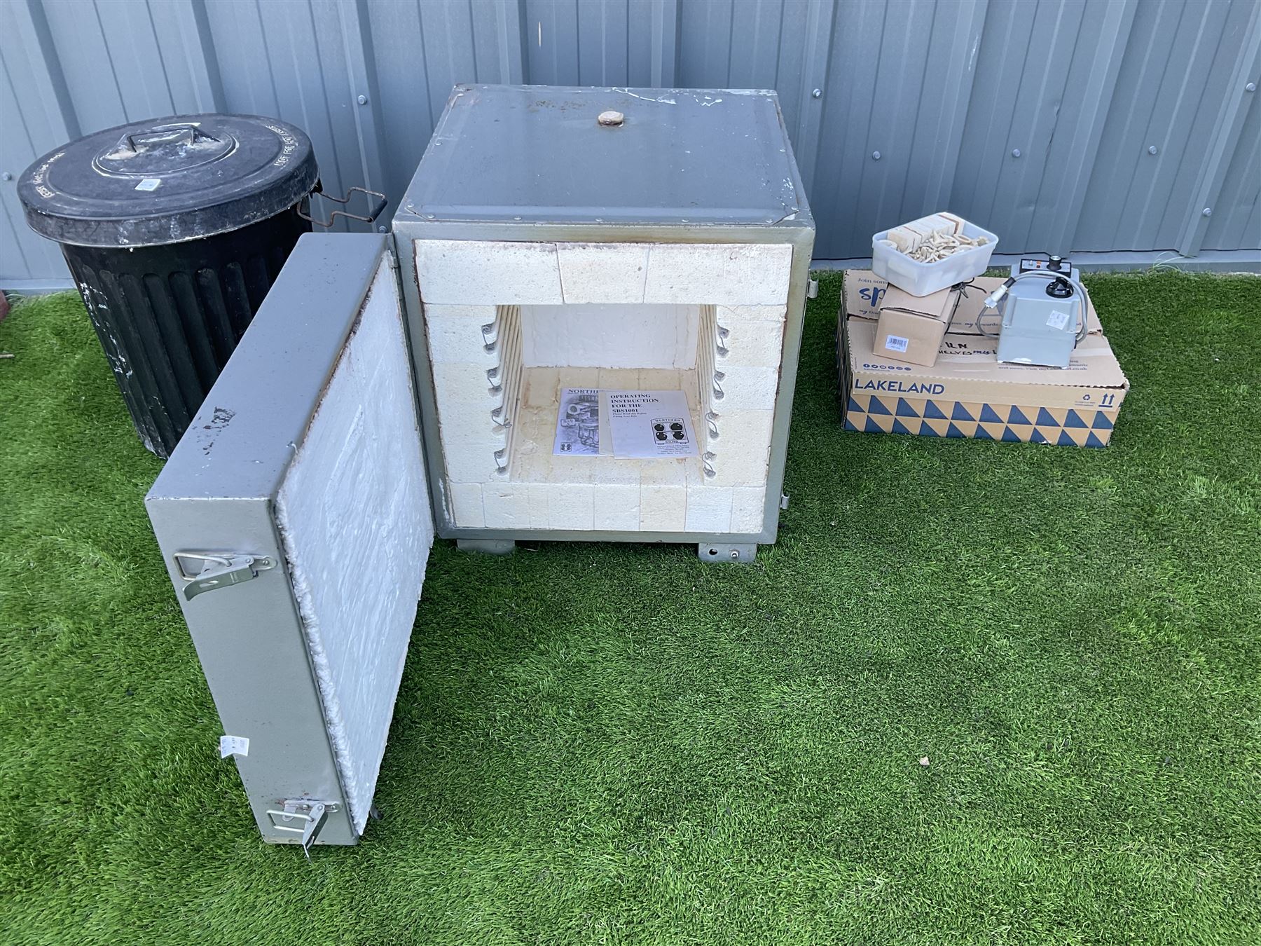 “Pilling Pottery”, 240V kiln, with clay and accessories, kiln shelves, single phase  - THIS LOT IS TO BE COLLECTED BY APPOINTMENT FROM DUGGLEBY STORAGE, GREAT HILL, EASTFIELD, SCARBOROUGH, YO11 3TX