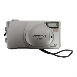 Five Olympus compact digital cameras, comprising Superzoom 800S, Camedia C-450 Zoom, Superzoom 160, XA3 and a boxed Camedia C-100